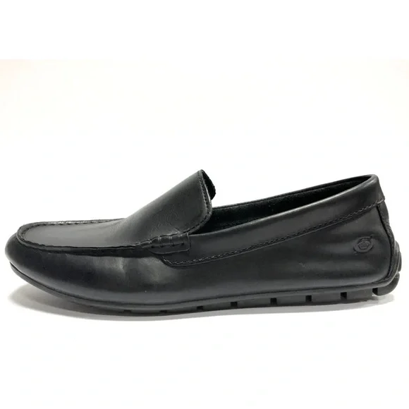 Born Mens Shoes Loafers 10 Black Leather Slip Ons Born Mens 10 M Black Leather Penny Loafers Casual Slip on  main image 3